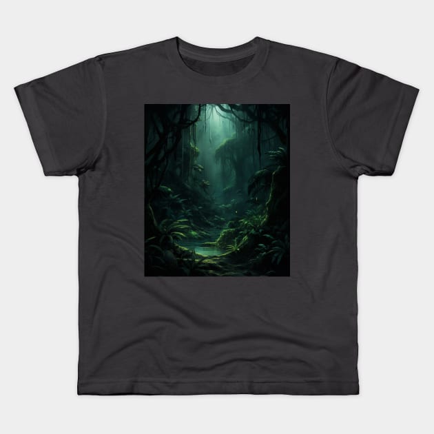 Emerald Mist Sanctuary Kids T-Shirt by vk09design